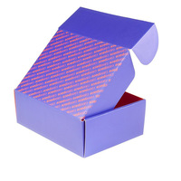Boîtes d'expédition de vêtements en papier violet personnalisées à prix compétitif pour emballage