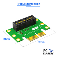 Nouvelle carte adaptateur PCIE 1X 90 degrés pour châssis de serveur 1U/2U, protection de boîtier d'ordinateur, impedance haute fréquence, GPU plaqué or