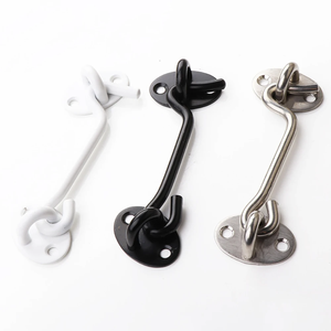 ตัวล็อคแบบตะขอเกี่ยวสแตนเลสอย่างดี สีดำ สีเงิน สำหรับประตูบานเลื่อน ประตูโรงนา หน้าต่าง ยี่ห้อ SSR รุ่น Satin - Product Image 2