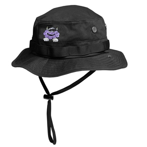 Venta al por mayor de sombrero de pesca Boonie de ala ancha con cuerda protección solar gorra de Safari caza al aire libre sombrero de cubo - Product Image 3