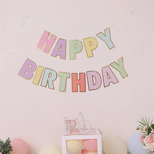 <span class=keywords><strong>Guirlande</strong></span> de cartes de banderoles Macaron, papier, décorations pour fête d'<span class=keywords><strong>anniversaire</strong></span>, 20 pièces - Product Image 4
