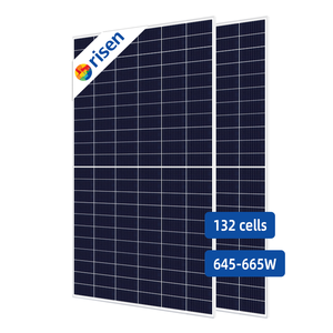 แผงโซลาร์เซลล์แบบสองหน้าประสิทธิภาพสูงชนิด N-Type HJT ของ Risen กำลังไฟ 650W-800W รุ่น RSM132-8-720-740BHDG ประสิทธิภาพ 23.8% รับประกัน 25 ปี - Product Image 1