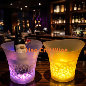Nouvelle conception, seau à glace LED en plastique 5L / seau à vin LED, lumières décoratives LED pour les fêtes, pour KTV, bar, usage intérieur - Product Image 2