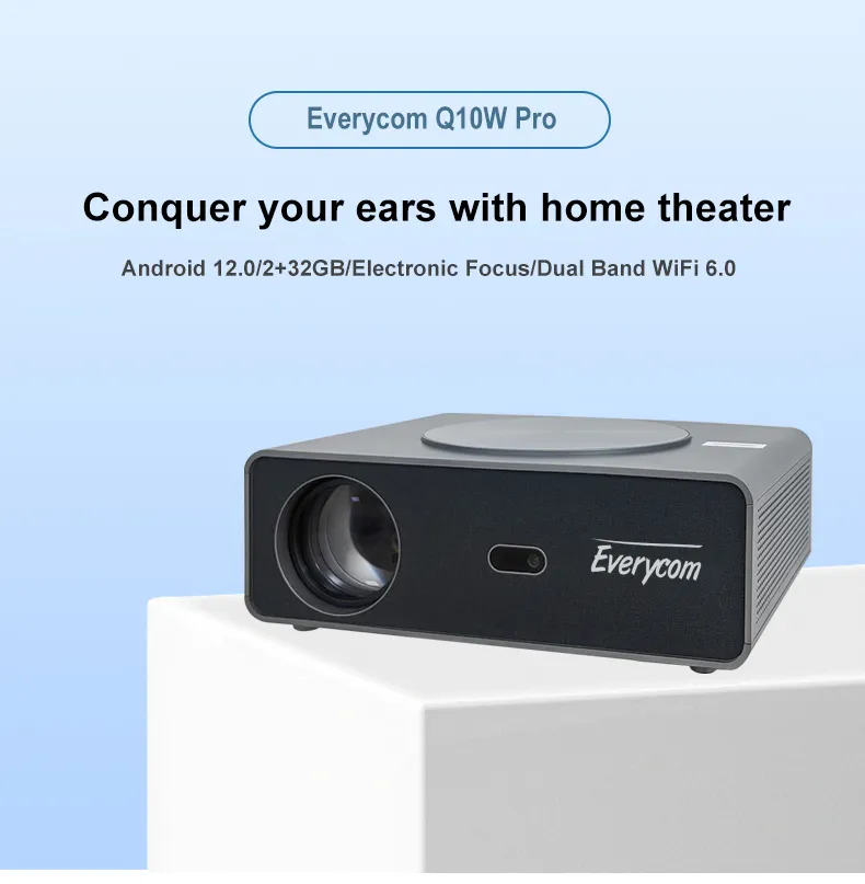 Touyinger Q10w 프로 풀 HD 안드로이드 12.0 1080p 시네마 비디오 4k Proyector led 프로젝터 4k