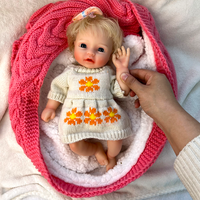 Poupée Reborn Fille en Silicone Intégral 30CM, Yeux Ouverts, Peau Ultra Douce et Souple, Réaliste, Cadeau de Festival pour Enfants - Vente en Gros