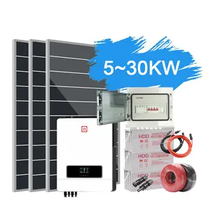 卓越的太阳能电池板储能系统家用5Kw 10Kw 20kw混合并网太阳能系统