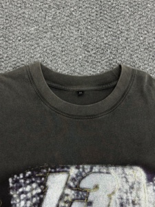 เสื้อยืดผ้าฝ้าย100% ลายล้างกรดฟิตบ็อกซี่เสื้อยืดโลโก้ตามสั่ง - Product Image 3