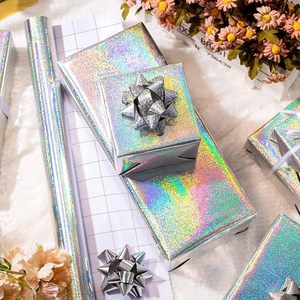 Wholesale Custom Original Silver Laser Metallic Holographic Iridescent Point Gift <b>Wrapping</b> <b>Paper</b> for Birthday Gift Packaging - Product Image 3