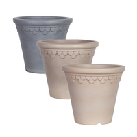 Pots de fleurs YUNCHENG PE durables au design moderne et minimaliste, pour intérieur/extérieur, avec trou de drainage, moulage par soufflage, 9-15 pouces