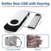 Flash Drive USB 2.0 Portabel - Desain Putar Logam Promosi yang Dapat Digunakan Kembali dengan Garansi 1 Tahun Solusi Penyimpanan Grosir