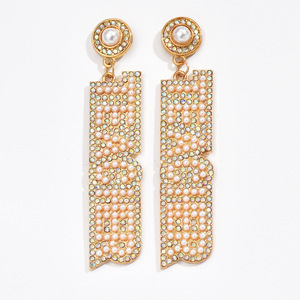 Juego de pendientes tejidos con diamantes, pendientes para maestros, regalo del Día de los maestros de graduación de regreso a la escuela para mujeres Uionen 1796 - Product Image 4