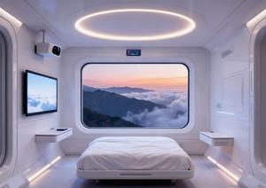 Capsula Mobile in acciaio per famiglie con capsula spaziale Gypsophila - Product Image 2