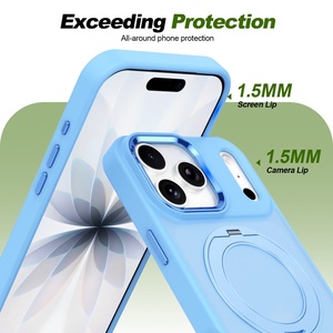 เคสโทรศัพท์แม่เหล็กแบบด้านคุณภาพสูงสำหรับ iPhone 18 17 Pro Max พร้อมการปกป้อง 360 องศา °   ฝาครอบป้องกันปุ่ม AI แบบตั้งวางได้ - Product Image 6
