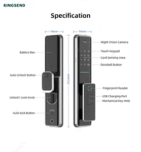 For EY-312 Mini Pro Smart <b>Lock</b> NFC Controlled Door <b>Lock</b> Camera for Network Face Recognition Fingerprint Unlock Aluminium - Product Image 4