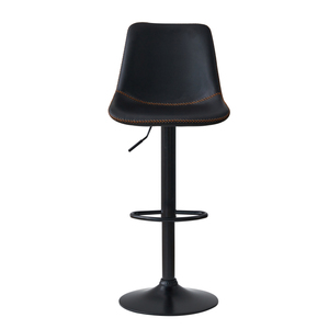 <span class=keywords><strong>Chaise</strong></span> <span class=keywords><strong>de</strong></span> <span class=keywords><strong>bar</strong></span> moderne réglable en cuir BC-002 avec structure en métal <span class=keywords><strong>et</strong></span> repose-pieds, noire, usage commercial pour hôtel <span class=keywords><strong>et</strong></span> restaurant - Product Image 2
