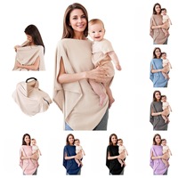 Couverture multifonctionnelle en tissu jacquard extensible pour allaitement, châle pare-vent et pare-soleil pratique, housse de poussette colorée