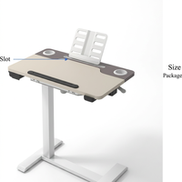 Bureau debout GLK K3003, bureau de bureau réglable en hauteur avec porte-tablette et porte-gobelets