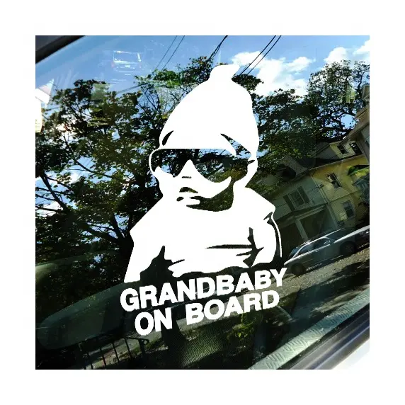 Printing Outdoor Waterproof PVC Safety Sign Caution Baby on Board Sticker baby in Car Decal Stickers Plastic Customized 3years