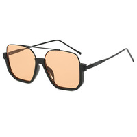 Lunettes de soleil unisexes à double pont, grande monture, style coréen, polarisées, teintées, UV400, monture complète, nouveau style rétro, pour le soleil
