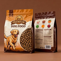 Sacs d'emballage alimentaire pour animaux de compagnie recyclables à impression personnalisée, vente en gros pour aliments pour chiens, chats, oiseaux, perroquets, porcs, vaches, moutons, chevaux
