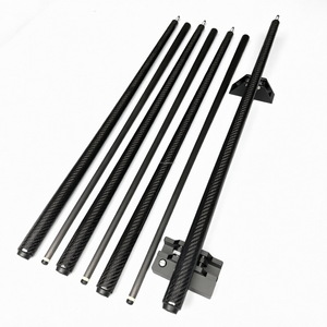 Taco de billar de fibra de carbono de 12.5mm con pin radial, unión 1/2, 147cm, ligero, de 2 piezas para billar de 8 y 9 bolas - Product Image 1