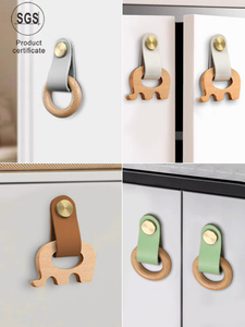 Tiradores de muebles de <span class=keywords><strong>cuero</strong></span> de cajón de nuevo diseño de lujo de estilo europeo <span class=keywords><strong>tirador</strong></span> de armario para niños tiradores de muebles universales - Product Image 2