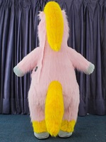 Costume gonflable de mascotte de dessin animé d'animal de mammouth de pany d'arc-en-ciel personnalisé professionnel