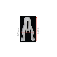Clip universel en plastique pour automobile Clips de retenue de rivet de calandre de couleur blanche Attaches pour voiture