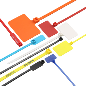 Customize multicolor Various styles plastic nylon cable ties markers cable inspection tag for wire label zip ties with tag