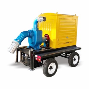 Pompe mobile sur remorque à moteur diesel 7,5 CV centrifuge haute pression auto-amorçante pour drainage des inondations, irrigation, usage municipal et d'urgence OEM - Product Image 1