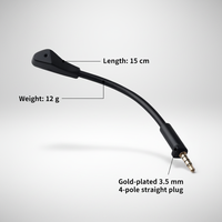 Microphone de remplacement en gros de 15 cm pour ASUS ROG Delta S Animate Core, micro de jeu Plug and Play plaqué or 3,5 mm à 4 pôles
