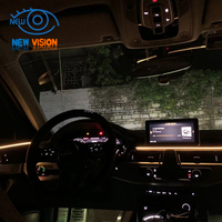 Lumières d'ambiance LED haut de gamme pour automobile RGB APP Control Couleurs illimitées Sortie 18 en 1 Lumière d'ambiance pour voiture