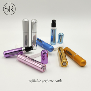 Gold Blau Rosa Taschen größe Aluminium Parfüm Zerstäuber Sprüh flasche 5ML 10ML Zylinderform Praktisch in der Tasche getragen