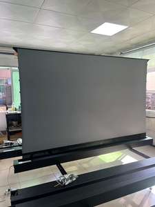 アルミケース付き電動フロアアップライジングスクリーンUstAlrロールアップCBSPスクリーンプロジェクションスクリーンMOQなし - Product Image 2