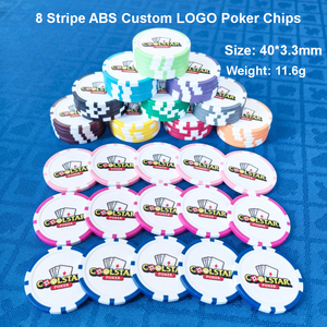 Jetons de poker personnalisés en ABS avec logo imprimé UV anti-décoloration, 40 mm, 11,6 g, avec insert métallique, jetons de casino, jetons de poker, balle de golf pour le jeu - Product Image 1