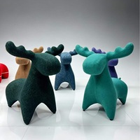 Tabouret en forme de renne de dessin animé pour enfants, siège cadeau pour salon, décoration de magasin, espace commercial
