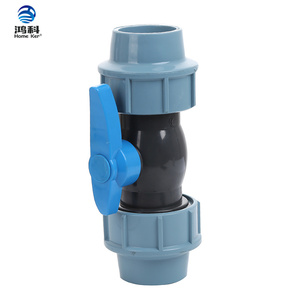 Hongke تركيب ضغط مزدوج من أجل PN16 PP <span class=keywords><strong>PVC</strong></span> HDPE لوسائط المياه الهوائية للبلاستيك PE PP - Product Image 4