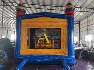 Cổ điển màu xanh và màu vàng <span class=keywords><strong>Inflatable</strong></span> thư bị trả lại nhà bền nhảy lâu đài cho trẻ em, hoàn hảo cho các bên, các sự kiện, và vui vẻ ngoài trời - Product Image 2