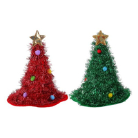 Tinsel Arbre De Noël Chapeau Bandeau Père Noël Fête De Noël Père Noël Déguisement Chapeaux