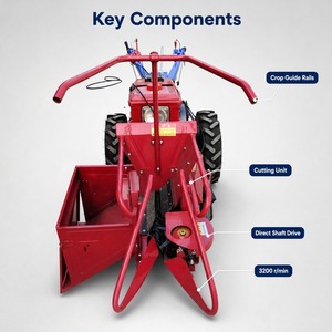 Moissonneuse de maïs pour petites surfaces |   Broyeur de pailles à une rangée pour retour aux champs |   Machine à maïs autopropulsée diesel - Product Image 5