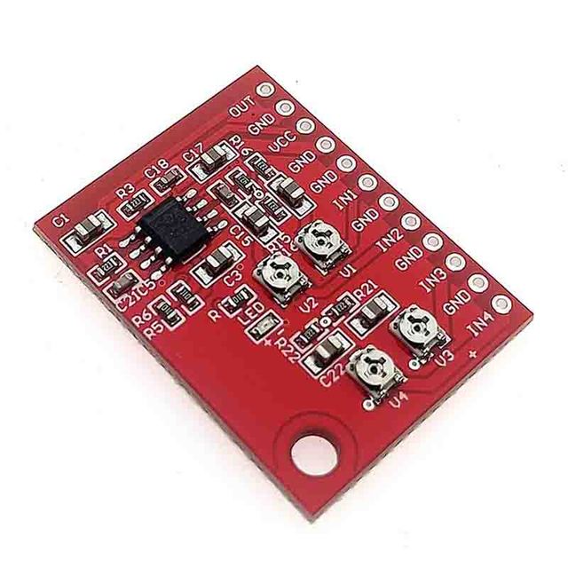 4 Channel Mono Audio signal Input Mixing Board Module Suitable for Microphone Voice NE5532 TDA1308