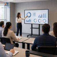 Vente flash BOLAN Tableau blanc numérique interactif tout-en-un 4K à écran plat, tactile infrarouge 10 points, 8 Go de RAM, double système Android Intel
