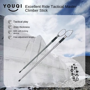 Bastoncini da Trekking Pieghevoli in Lega di Alluminio per Esterni, Telescopici con Punte in Acciaio al Tungsteno Antiscivolo, Ultra Leggeri per Escursionismo e Alpinismo - Product Image 2