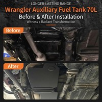 Tangki Bahan Bakar JK Reinforced Expanded 118L Baru untuk Jeep Wrangler 4xe Kondisi Ekstrem Paduan Al Mg 4x4 Tangki Tambahan Perjalanan Jarak Jauh