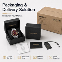Montre à quartz pour homme d'affaires, bracelet en acier inoxydable, aiguilles simples, emballage personnalisé, logo personnalisé, étiquette privée, cadeau, Relogio Masculino