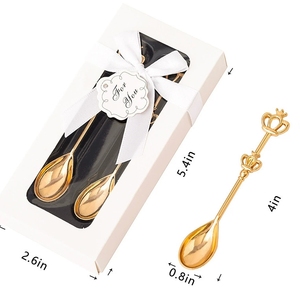 Set di Cucchiaini da Caffè a Corona Personalizzabili con Incisione, Cucchiaini da Tè per Regali di Battesimo, Forniture per Feste di Matrimonio, Ordini all'Ingrosso, Bomboniere per Ospiti - Product Image 4