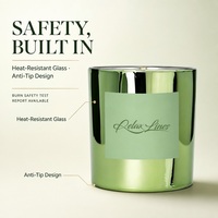 Bougie artisanale Relaxlines sans fumée, écologique, dans un bocal en verre, aromathérapie longue durée, parfum non toxique, idéale pour un cadeau