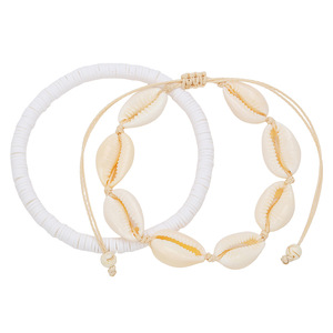 Tobilleras de Estilo Bohemio con Cuentas Blancas Ajustables, Adornos para Pies Unisex, Joyería para Vacaciones en la Playa - Product Image 5