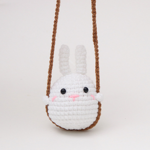 2026 Simpatici Peluche all'Uncinetto a Forma di Pulcino, Coniglio, Pinguino, Rana, Accessorio da Appendere allo Specchietto Retrovisore <span class=keywords><strong>Auto</strong></span>, Regali di Laurea - Product Image 3