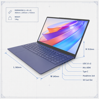 Ordinateur portable OEM neuf 15,6 pouces, Intel Core I3-8109U, SSD 256 Go, écran IPS Full HD, clavier anglais, Windows 11 en option pour les étudiants